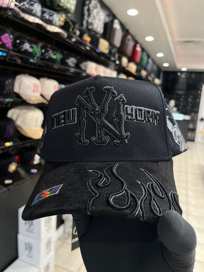 NY CAPS FANS GREY