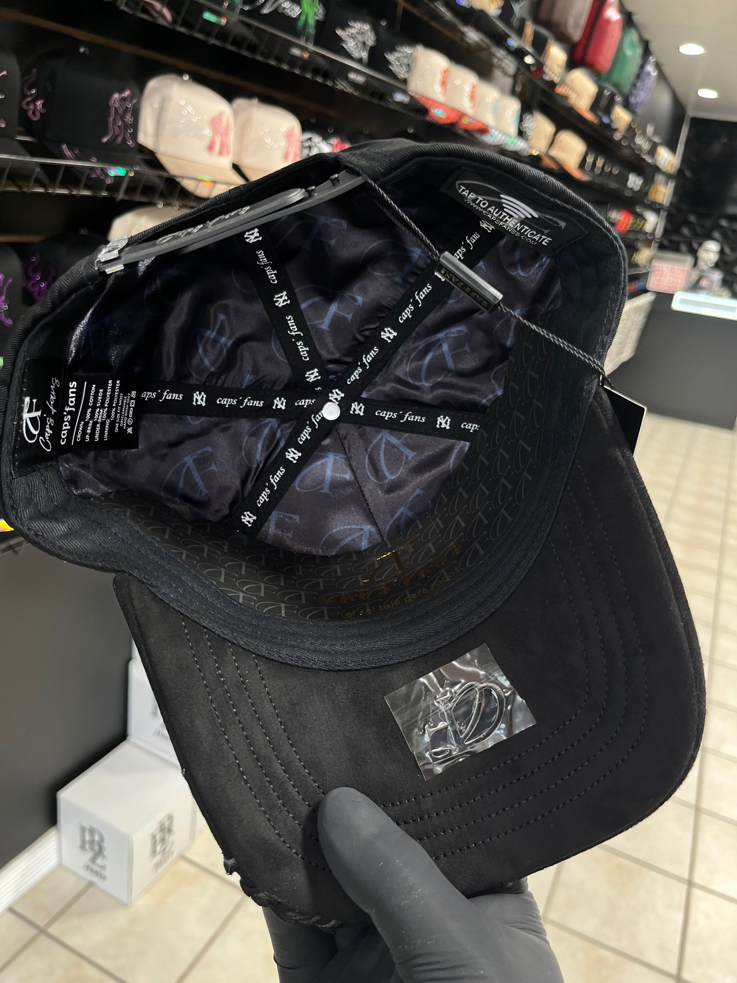 NY CAPS FANS GREY